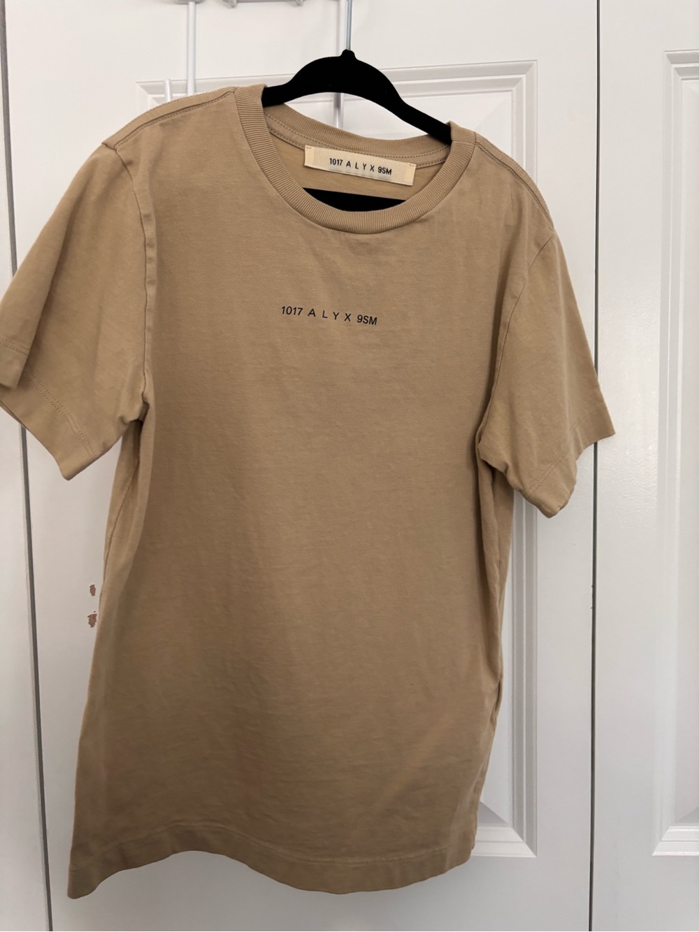 1017 ALYX 9SM Tan Short-Sleeve Logo Tee